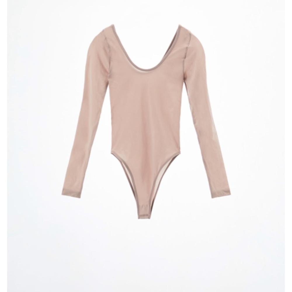 Zara Seamless Bodysuit In Balerine Pink